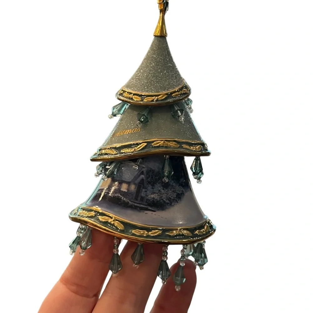 Thomas‎ Kinkade Christmas Ornament 3 Trees Collection Heirloom Classics Bradford